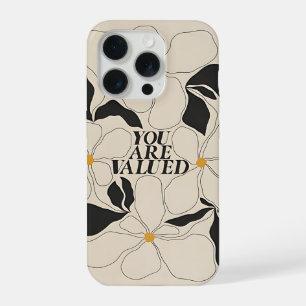 Funda de teléfono floral – Amor propio minimalista
