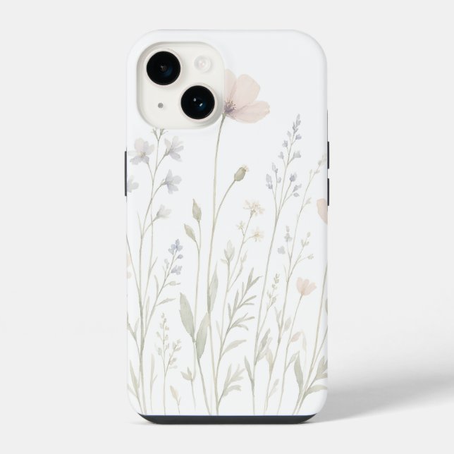 Para iPhone Funda de teléfono floral de pradera estilo botánic (Reverso )