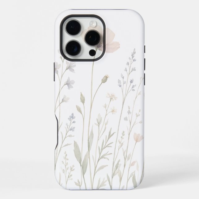 Para iPhone Funda de teléfono floral de prado estilo botánico (Reverso )