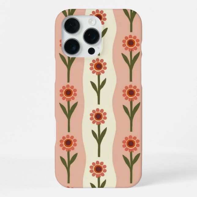 Para iPhone Funda de teléfono floral retro groovy (Reverso )
