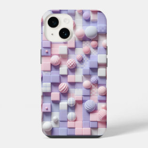Para iPhone 14 Funda de teléfono floral rosa Shabby Chic - Lavand