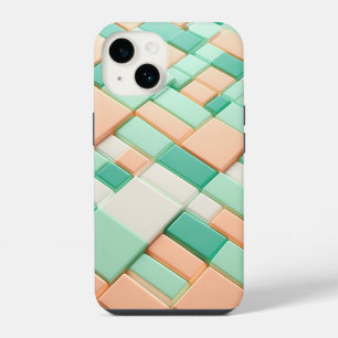 Para iPhone 14 Funda de teléfono geométrica pastel moderna en men