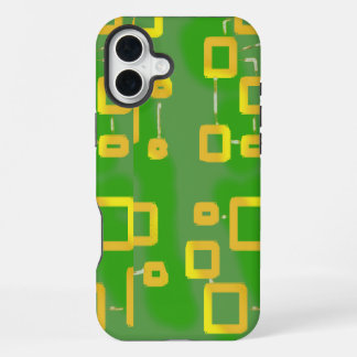 Para iPhone 16 Plus Funda de teléfono geométrica verde