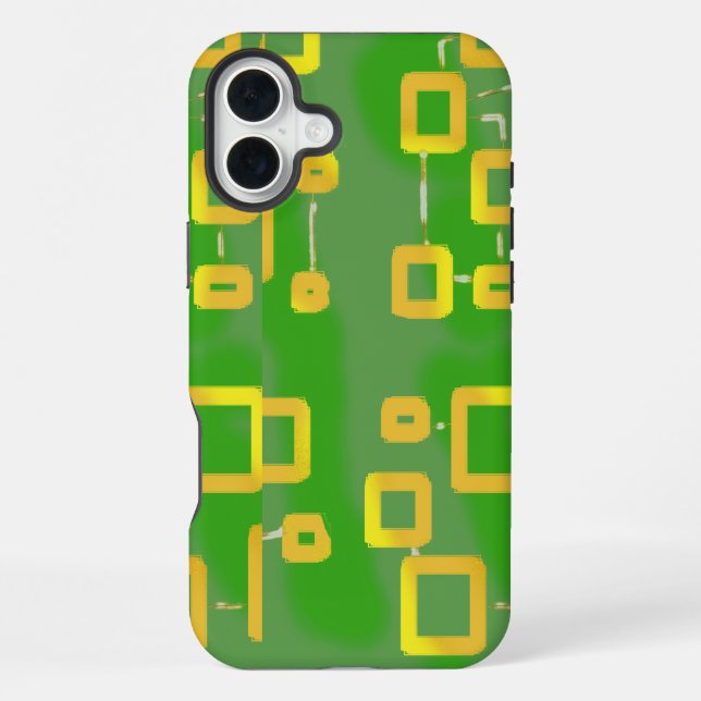 Para iPhone Funda de teléfono geométrica verde (Reverso )