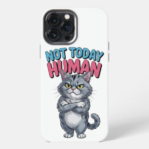 Para iPhone 13 Pro Max Funda de teléfono icónica con actitud de gato