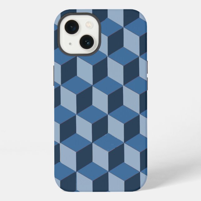 Para iPhone Funda de teléfono - Ilusión de bloques de construc (Reverso )