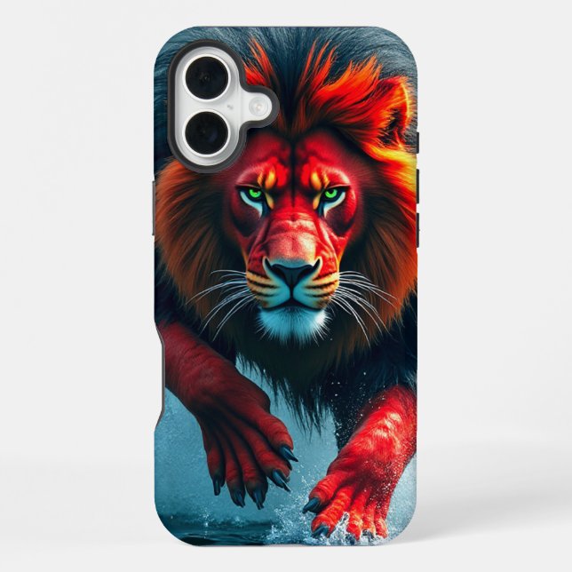 Para iPhone Funda de teléfono León Rojo (Reverso )