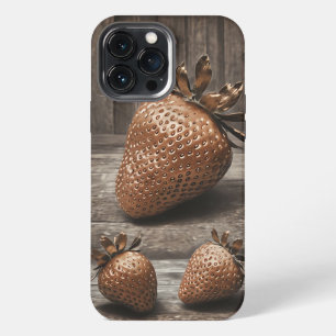 Para iPhone 13 Pro Max Funda de teléfono magnética de fresa rústica