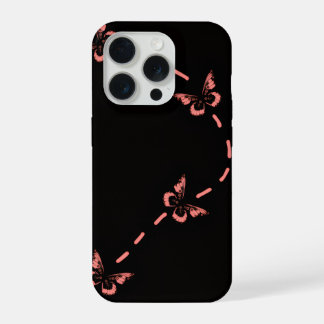 Funda de teléfono mariposa rosa