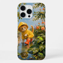 Funda de teléfono Marron Summer Rainy Day Kitten