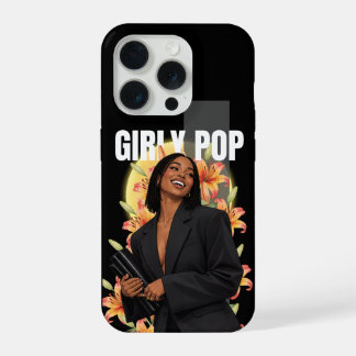 Funda de teléfono negra de moda femenina pop