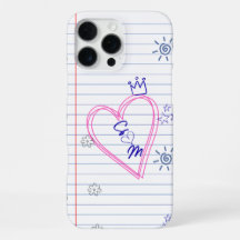 Funda de teléfono personalizable con garabatos de