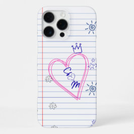 Para iPhone 16 Pro Max Funda de teléfono personalizable con garabatos de 