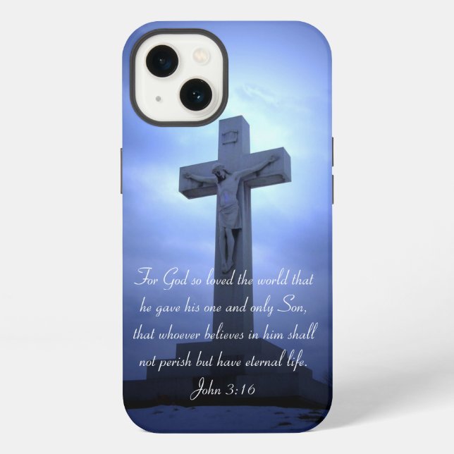 Para iPhone Funda de teléfono personalizable con versículo de  (Reverso )