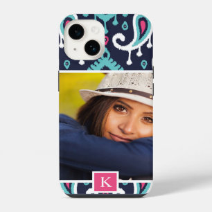 Para iPhone 14 Funda de teléfono personalizada con foto de monogr
