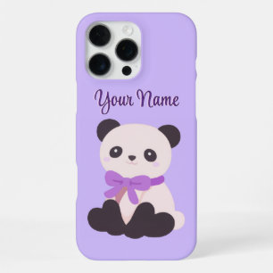 Para iPhone 16 Pro Max Funda de teléfono personalizada con panda sentado