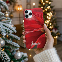 Funda de teléfono personalizada de poinsettia mode