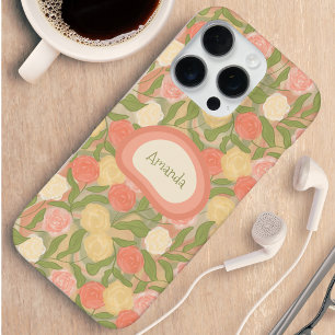 Para iPhone 16 Pro Funda de teléfono personalizada de rosa vintage