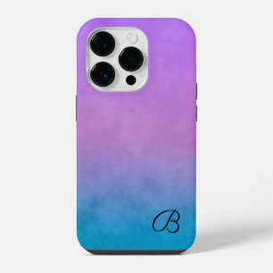 Para iPhone 14 Pro Funda de teléfono personalizada morada y turquesa