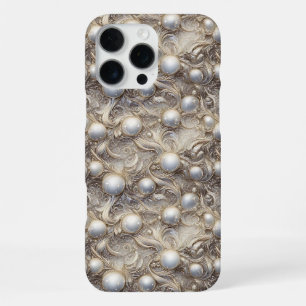 Para iPhone 16 Pro Max Funda de teléfono protectora Classic Pearl Shine
