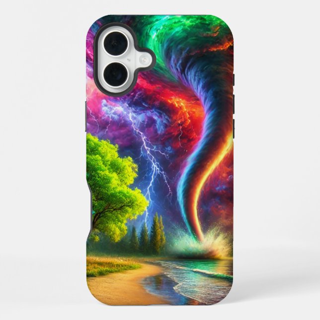 Para iPhone Funda de teléfono Tornado Artístico (Reverso )