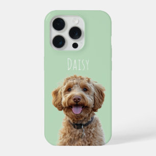 Funda de teléfono verde pastel personalizada con f
