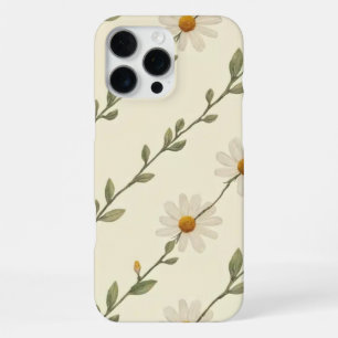 Para iPhone 16 Pro Max Funda de teléfono Vintage Daisy Vine