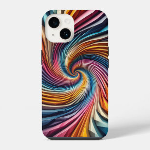 Para iPhone 14 Funda de teléfono Vortex Geométrico Vibrante - Col