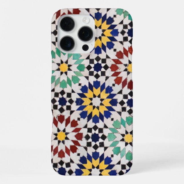 Para iPhone Funda de teléfono Zellige marroquí – Patrones de b (Reverso )