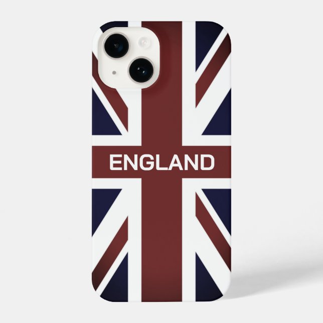 Para iPhone Funda del nombre personalizado de la bandera britá (Reverso )