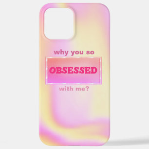 Para iPhone 12 Pro Max Funda holográfico Girly con su texto
