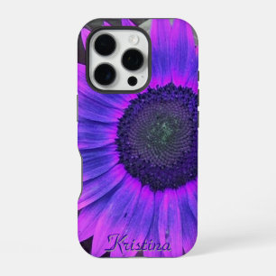 Para iPhone 16 Pro Funda Nexus Samsung Galaxy Pink N Purple Sunflower