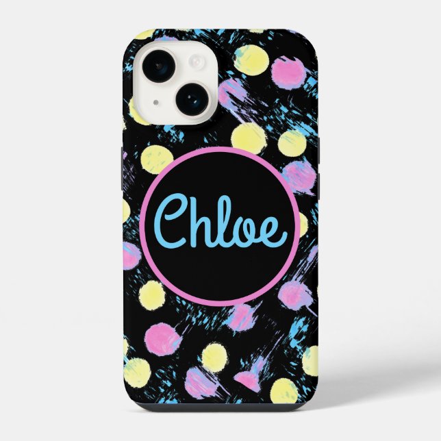 Para iPhone Funda personalizada Confetti Paint Splash Multicol (Reverso )