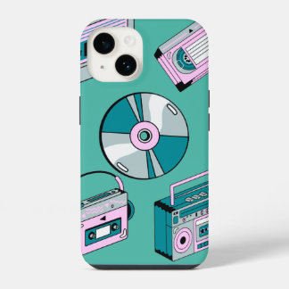 Para iPhone 14 Funda Retro Green de teléfonos celulares