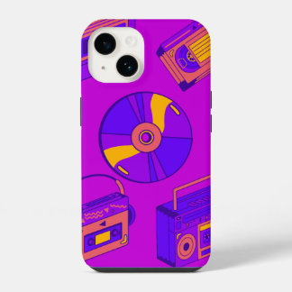 Para iPhone 14 Funda Retro Purple de teléfonos celulares