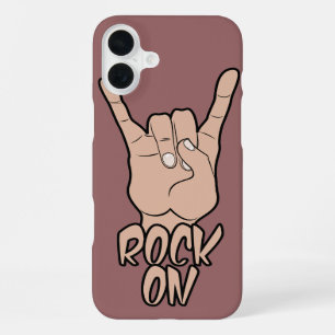 Para iPhone 16 Plus Funda Samsung de color personalizado ROCK ON