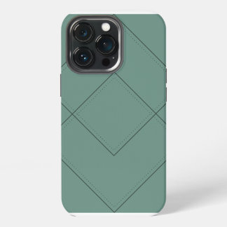 Para iPhone 13 Pro Funda verde con diseño geométrico