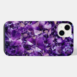 Para iPhone 14 Plus Gemas de cristal morado Ametist Funda de Samsung I