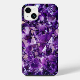 Para iPhone 14 Plus Gemas de cristal morado Ametist Funda de Samsung I