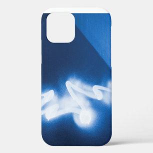 Para iPhone 12 Graffiti pintado con aerosol sobre el Funda azul m