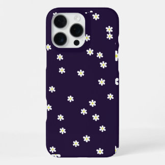 Para iPhone 16 Pro Max Margaritas Dispersas en Funda de Teléfono de Púrpu