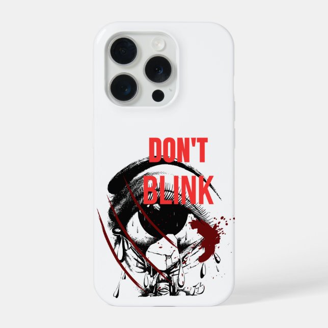 Para iPhone No parpadees – Espeluznante funda de teléfono con  (Reverso )