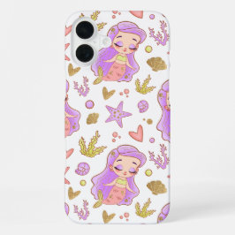 Para iPhone 16 Plus Paisaje marino con playa, gran ola y funda de mont