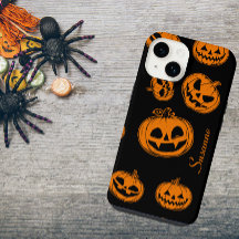Patrón de calabaza de Halloween Teléfono 14 Funda