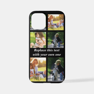 Para iPhone 12 Mini Personalizar el collage de fotos y el Funda de tex