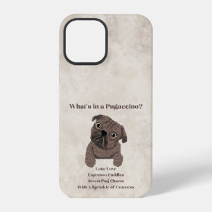 Para iPhone 12 Pro ¿Qué hay en una funda Pugaccino-Café-iPhone / iPad