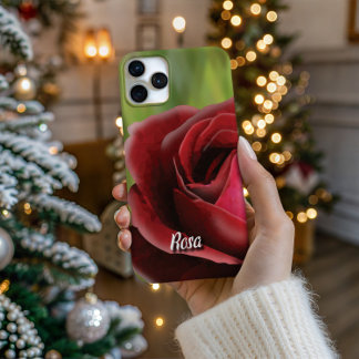 Para iPhone 16 Pro Rosa de alta poli en plena floración - Funda de te