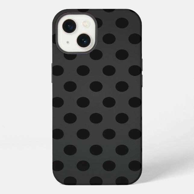 Para iPhone Samsung Galaxy Note 4 Funda Black Polka Dot (Reverso )