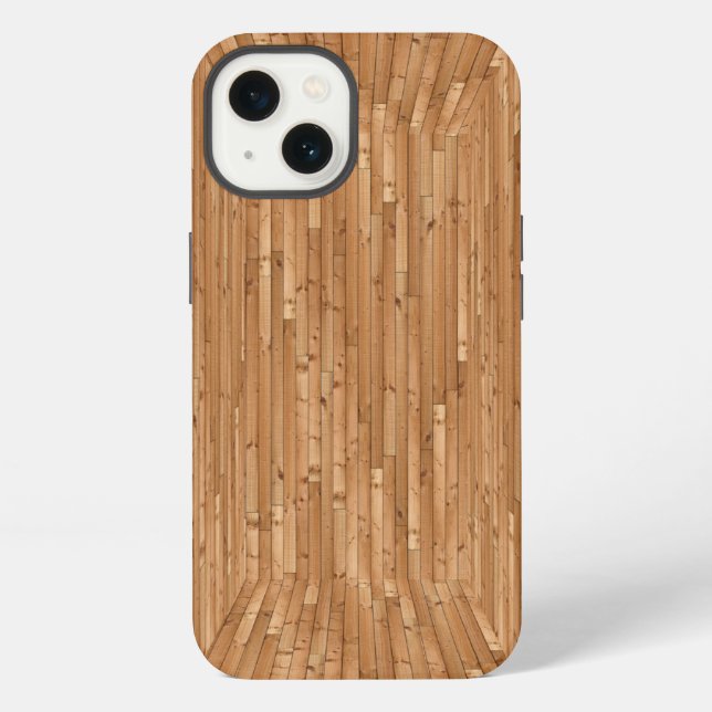 Para iPhone Sun Deck - Caja de madera Funda de ilusión Mate iP (Reverso )