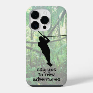 Para iPhone 14 Pro Zipline Adventure Design Smartphone Funda